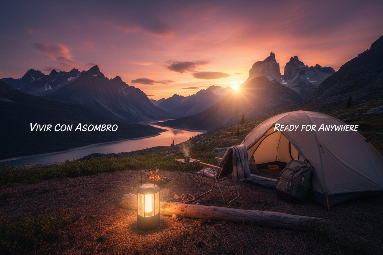 me puedes generar una imagen para poner como Hero, que sea en general sobre mi tienda y basandose en un significado del nombre y lo que queremos que las personas sientan al momento de ingresar a mi tienda recuerda que mi slogan es vivir con asombro, en expresion es vivir esas experiencias que te da la vida y tener todo lo que necesitas para poder disfrutarla independientemente de donde estes 